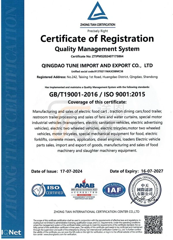 ISO 9001 quality management certification