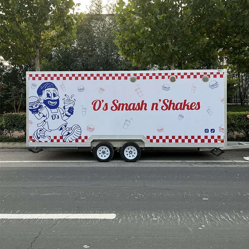 Remorque de cuisine mobile pour boulangerie et restauration rapide